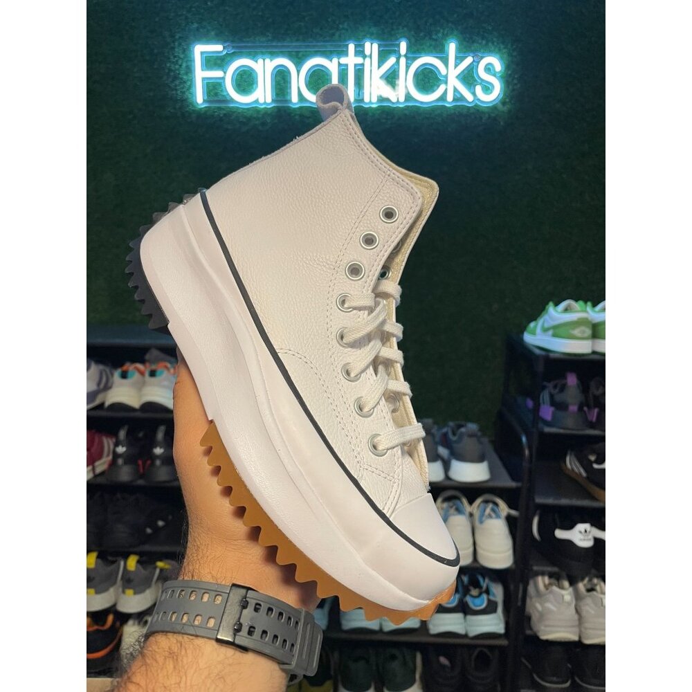 Converse Run Star Hike Womens Size 8.5 Shoes Leather White‎ Platform A04293C